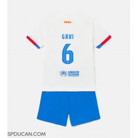 Dječji Nogometni Dres Barcelona Paez Gavi #6 Gostujuci 2023-24 Kratak Rukav (+ Kratke hlače)